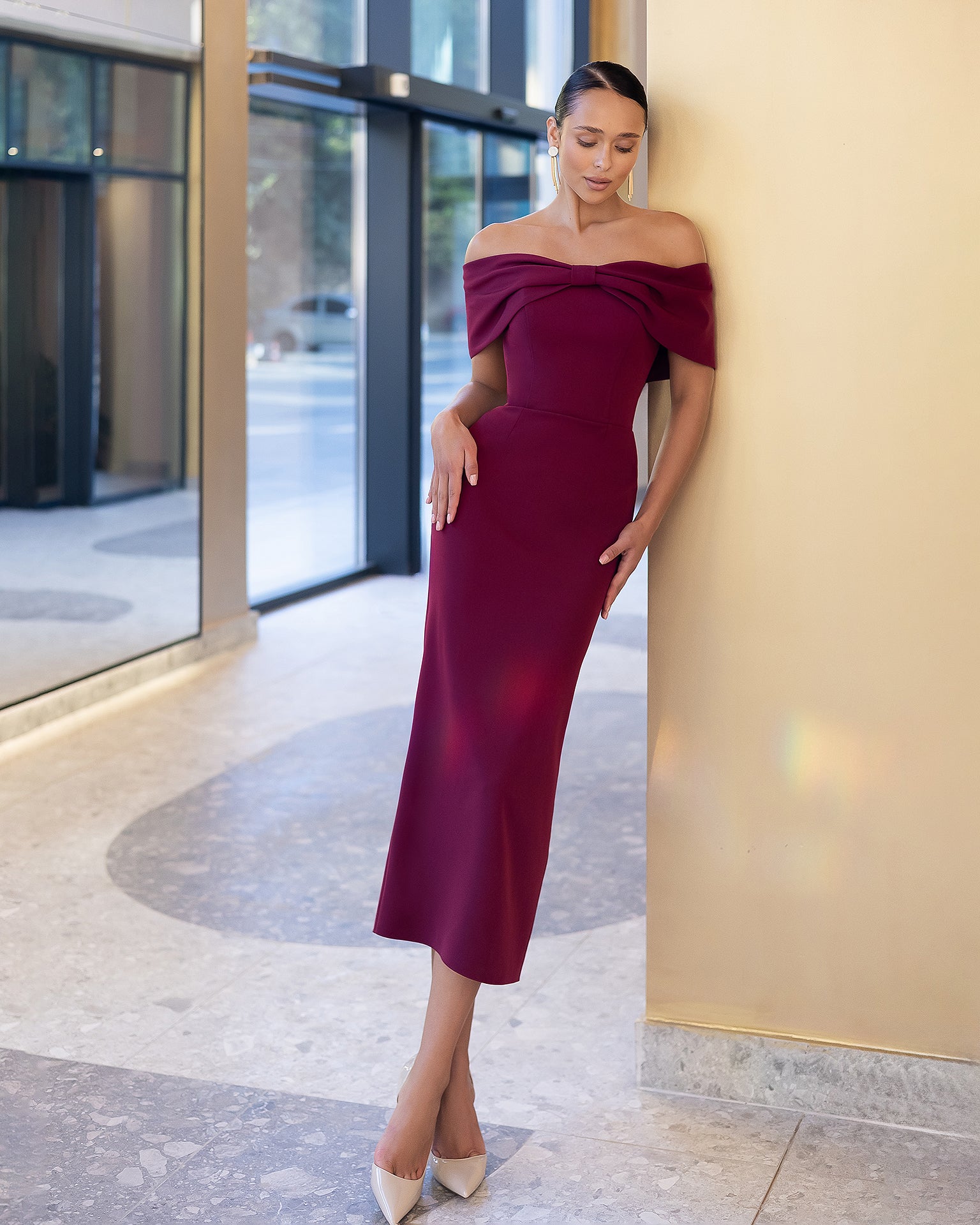 lavender off the shoulder dress PinkBlush Lavender Off Shoulder Chiffon Maxi Maternity Dress