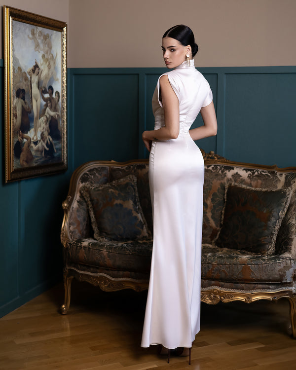 Elysia High-Neck Gown