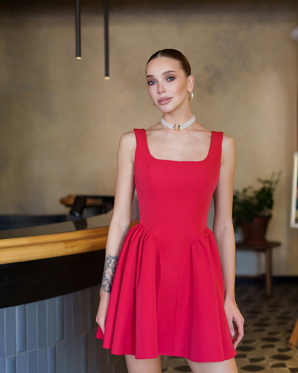 Corsage Mini Dress