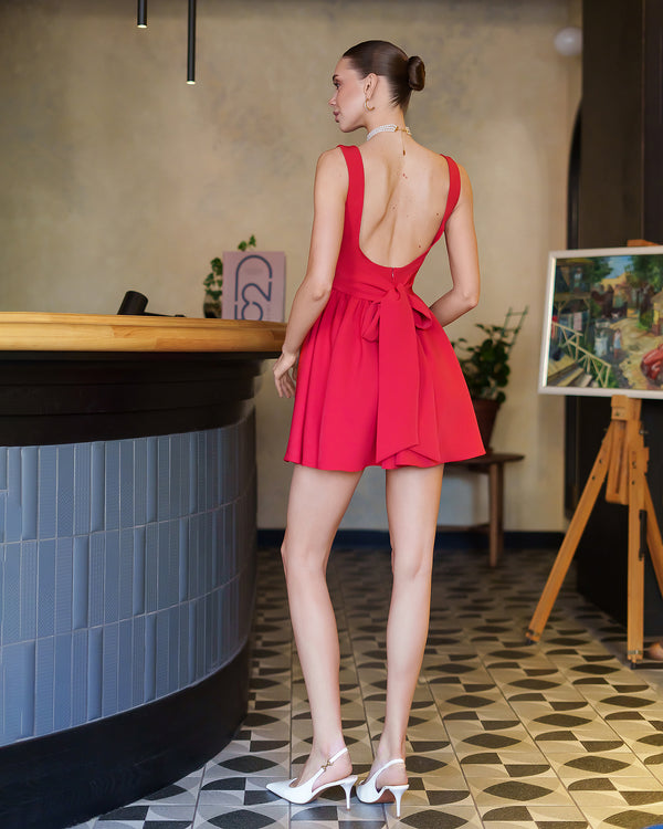 Corsage Mini Dress