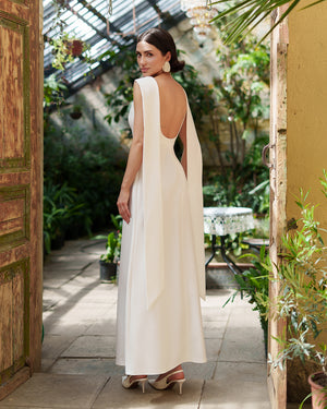 Athena Bridal Cape Gown.
