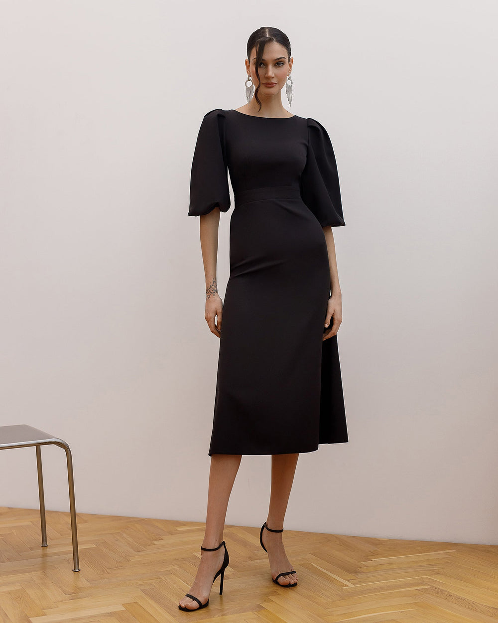 Eloise Dress in electric blue, outdoor front view