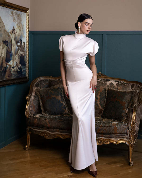 Elysia High-Neck Gown