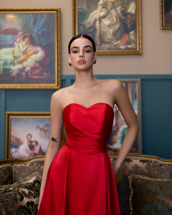 Serena Strapless Midi Dress