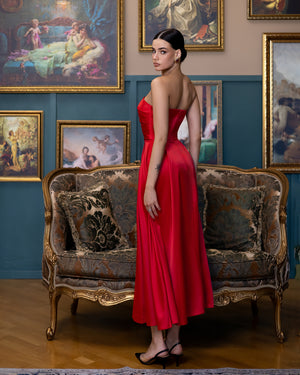 Serena Strapless Midi Dress