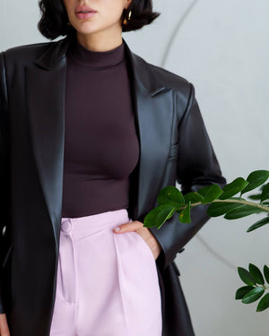 Detail shot of Morena Pants showing seam and tailoring construction