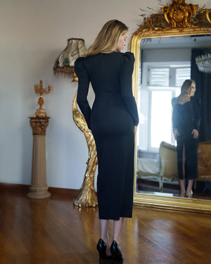 Sonata Puff-Sleeve Midi