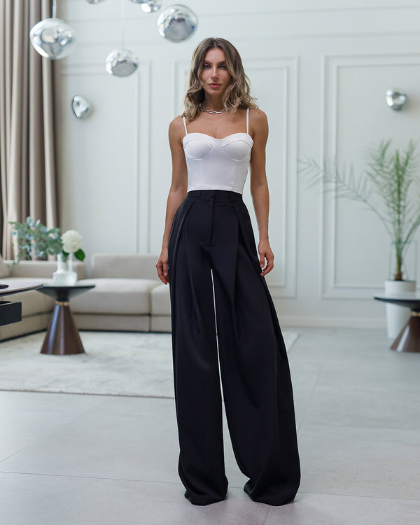 Silvara Satin Bustier Top