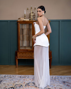 Pink Moonlight Tulle Dress Set showing graceful movement of tulle skirt