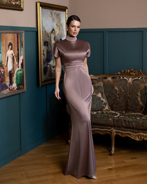 Elysia High-Neck Gown
