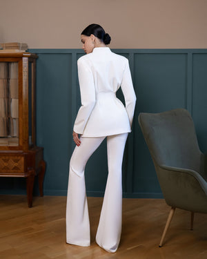 Averin Suit navy blue, outdoor back view