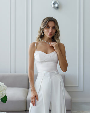 Silvara Satin Bustier Top