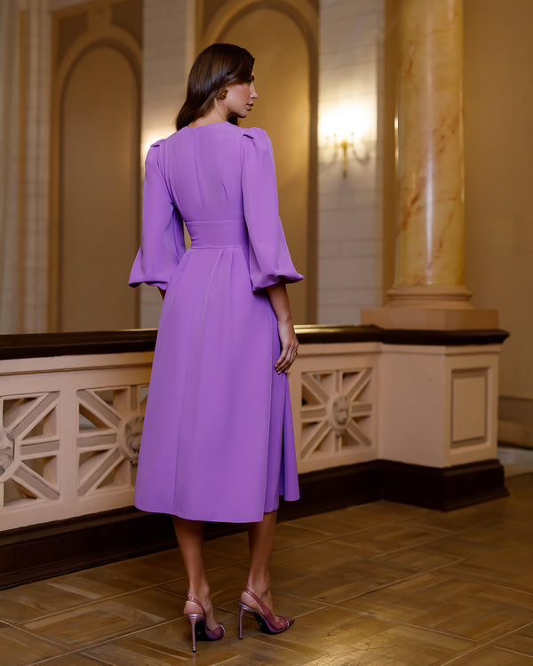 purple amelia dress Amelia Couture 5056S Dress