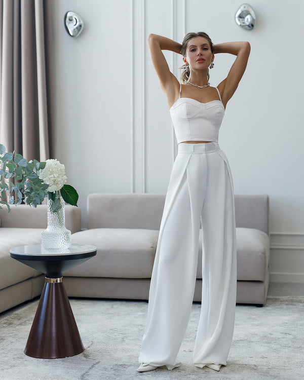 Silvara Satin Bustier Top