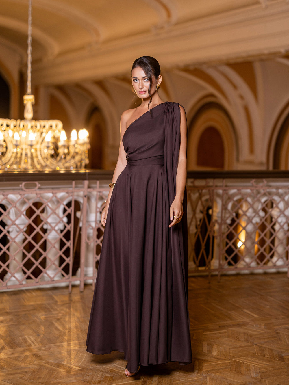 Velanora Dress white indoor seated view