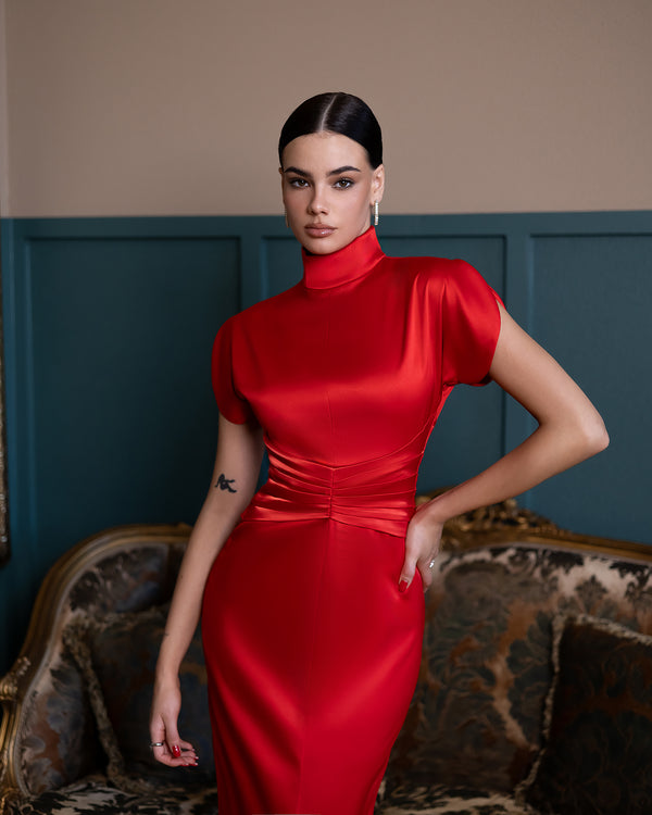 Elysia High-Neck Gown