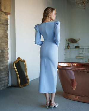 Sonata Puff-Sleeve Midi