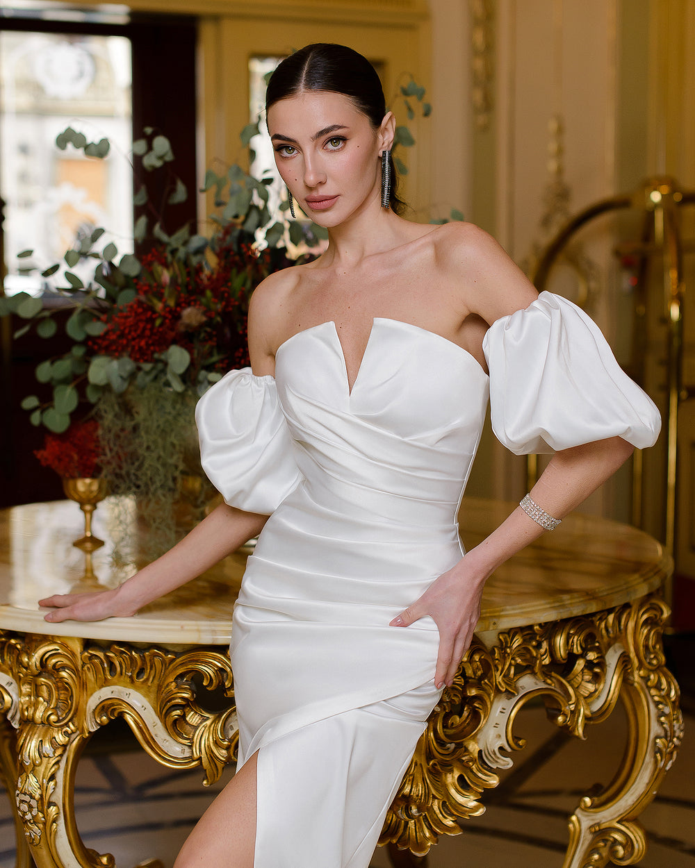 Aveline Bridal Midi Dress