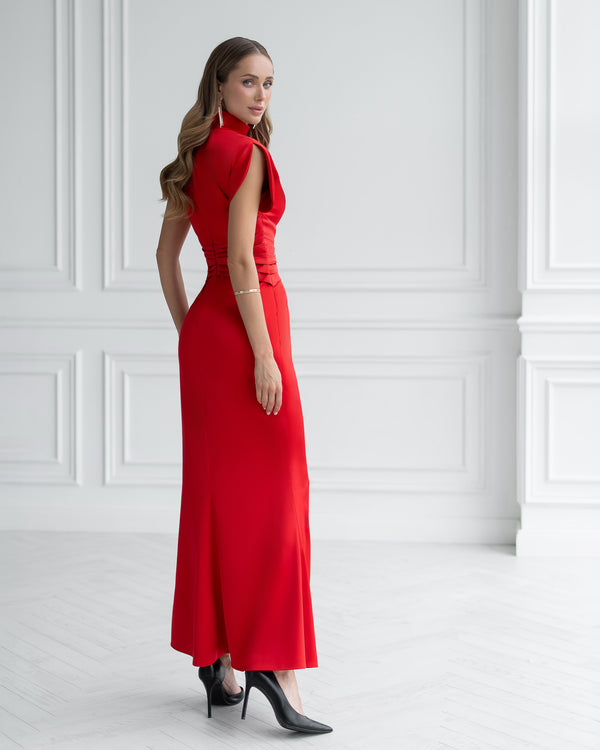 Elysia High-Neck Gown
