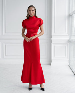 Elysia High-Neck Gown
