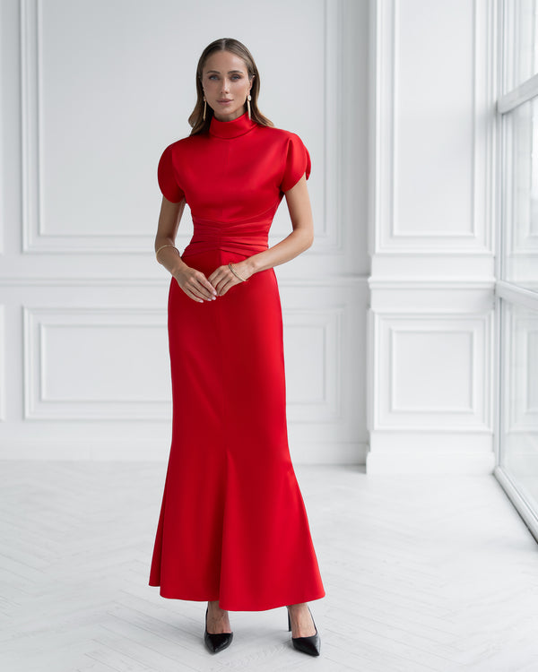 Elysia High-Neck Gown