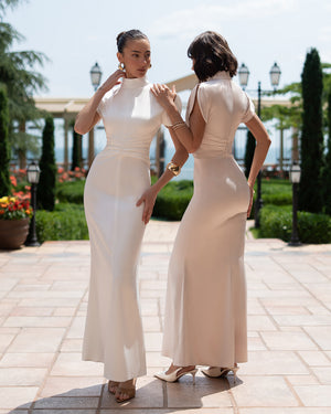 Elysia High-Neck Gown