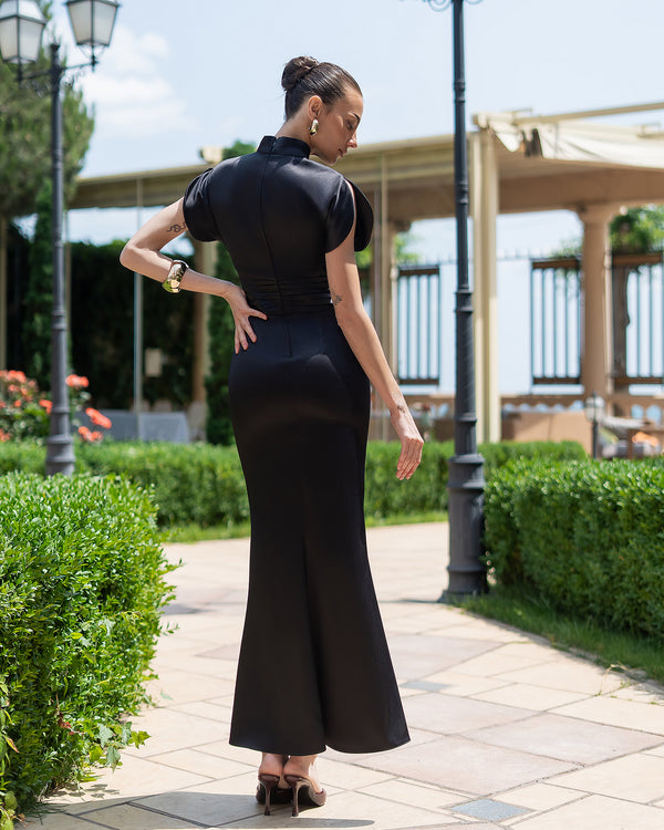 Elysia High-Neck Gown