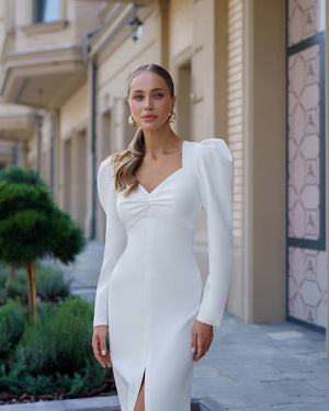 Sonata Puff-Sleeve Midi