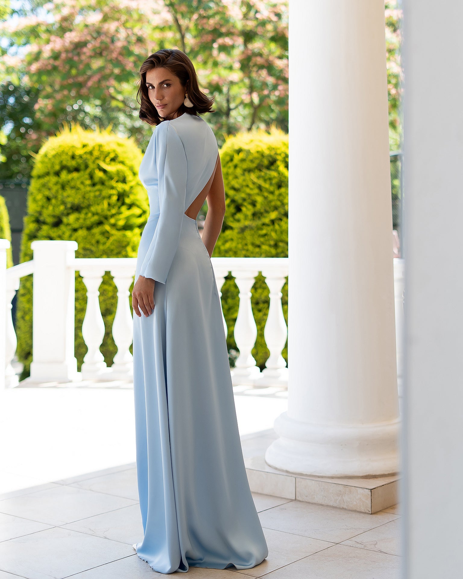 celeste bridesmaid dress TH&TH Celeste Velvet Bridesmaid Dress in Smoke Blue