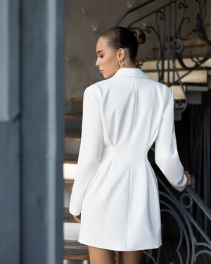 Diorra Blazer Dress, side view showing shoulders