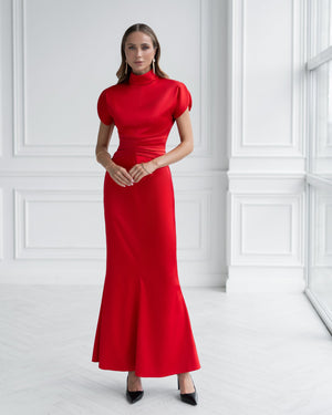 Elysia High-Neck Gown