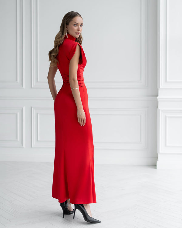 Elysia High-Neck Gown
