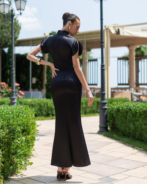 Elysia High-Neck Gown