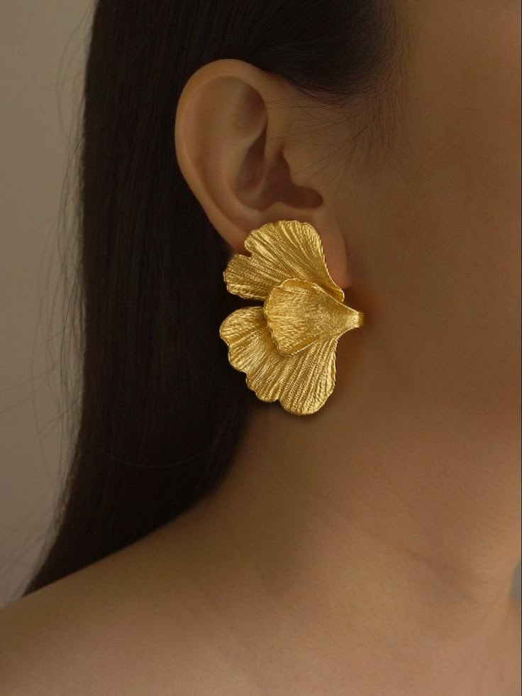 Golden Ginkgo earrings