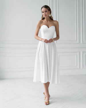White Lordina Dress flowing chiffon back