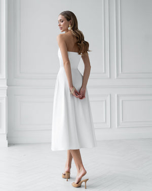 White Lordina Dress side detail