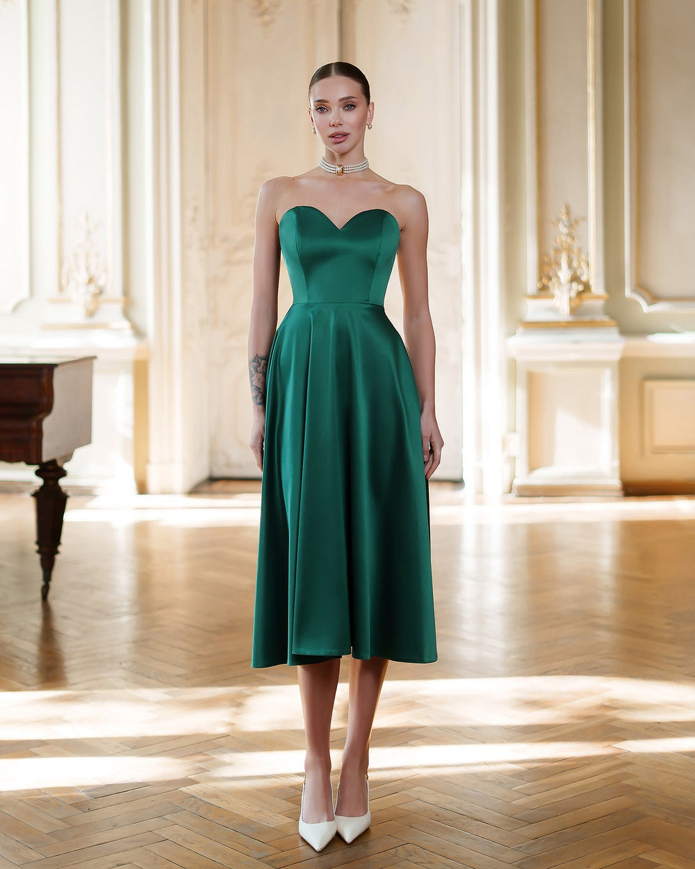 Emerald Lordina Dress flowing silhouette