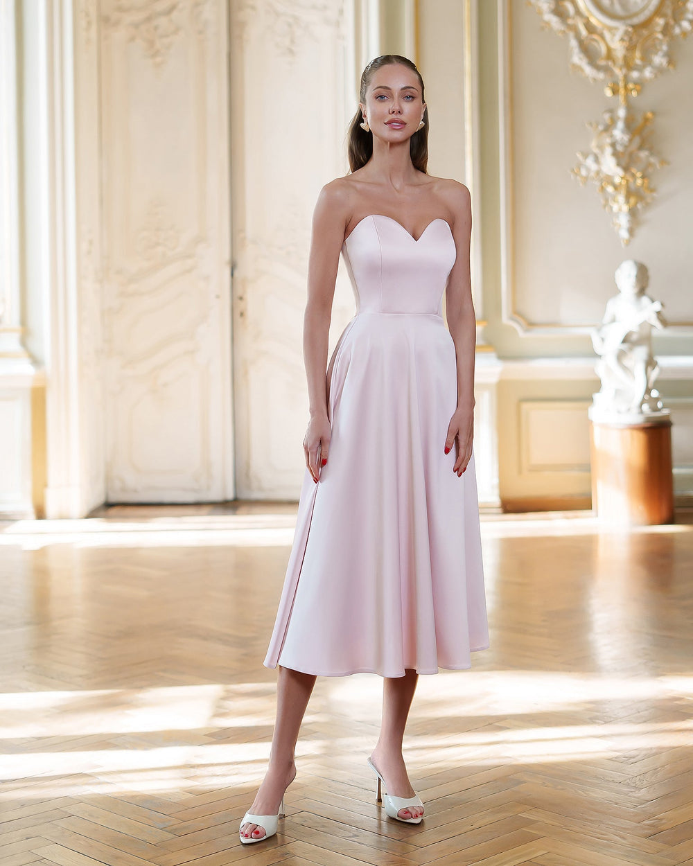 Pink Lordina Dress flowing chiffon back