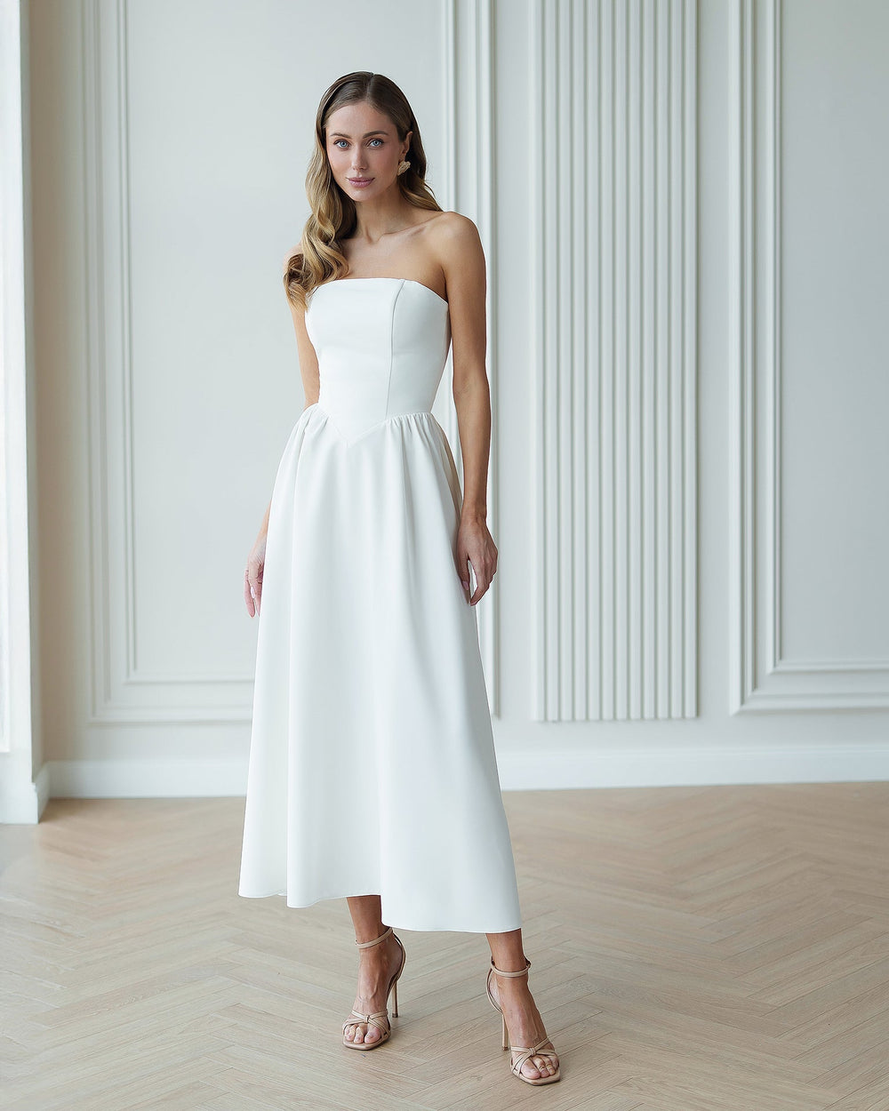 White Lucia Dress strapless full-body