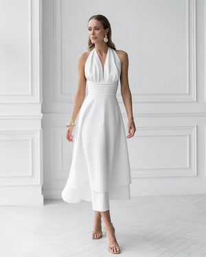 Merida Dress white, front full-length formal pose