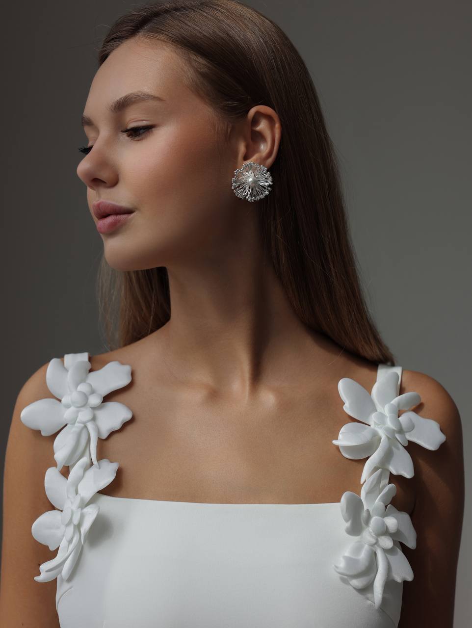 Moonlit Petal Earrings