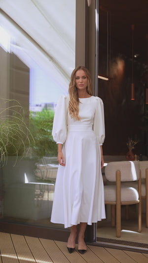 Valerie Bridal Midi Dress