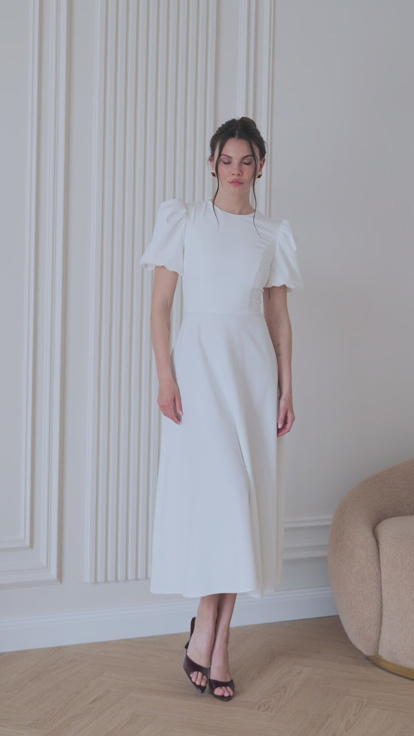 Poetessa Bridal Midi Dress.
