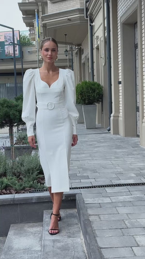 Eva Bridal Midi Dress.