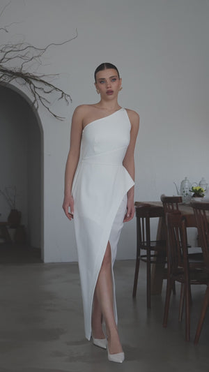 Aurora Bridal One Shoulder Dress