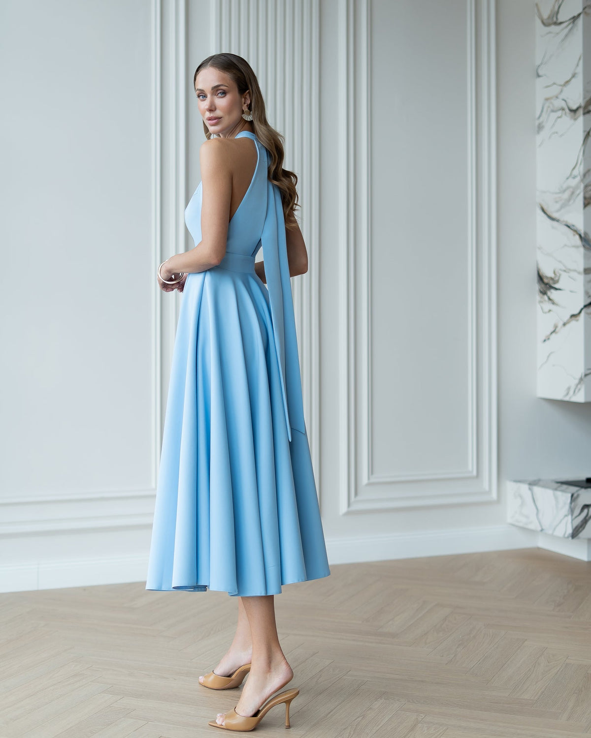 Santi Dress, Sky Blue, photo 3