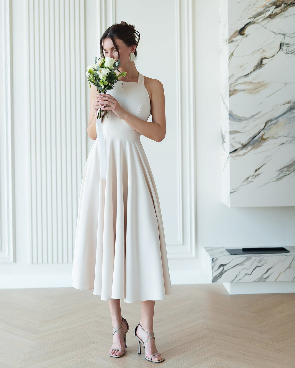 Santi Dress in black, back full