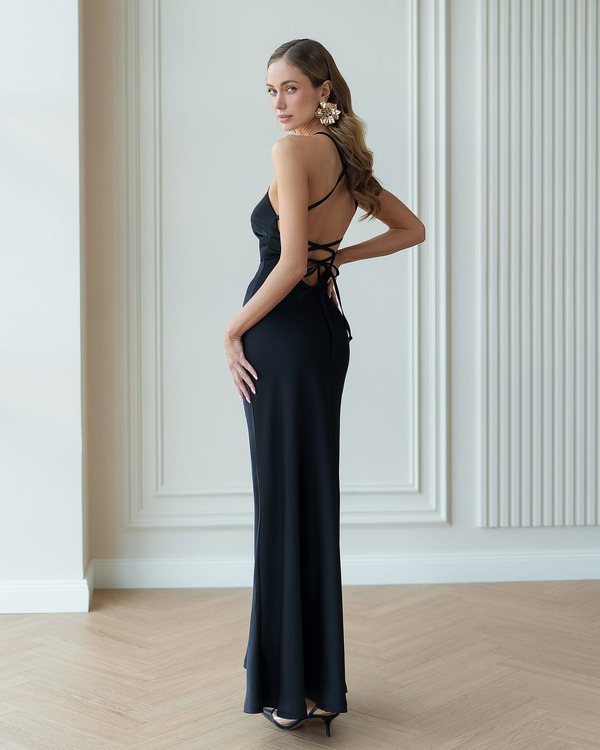 syrefena halter dress Seraphina Black / M Shopify:Dress
