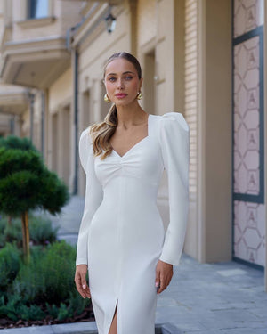Sonata Puff-Sleeve Midi