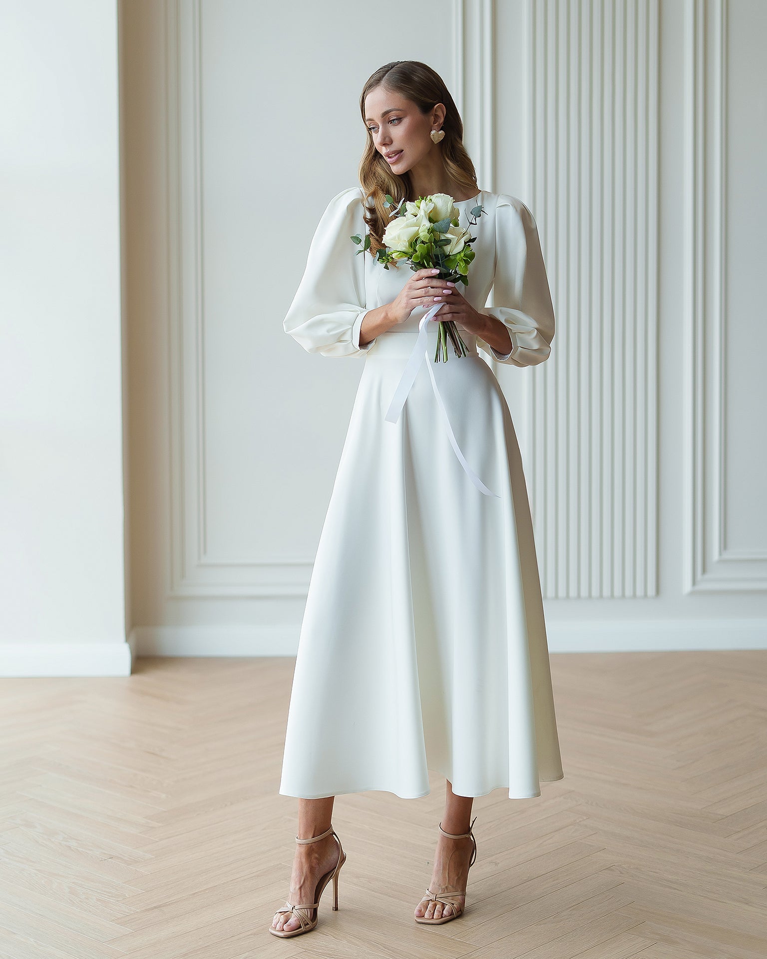 Valerie Bridal Midi Dress